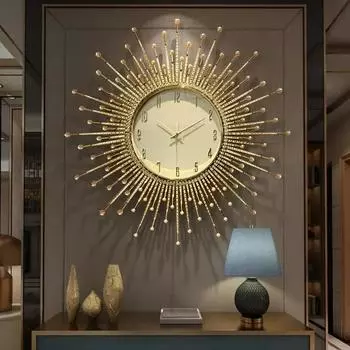 Европейские роскошные настенные солнечные часы для гостиной, крыльца, современные модные декоративные часы, простые бытовые часы для креативной индивидуальности