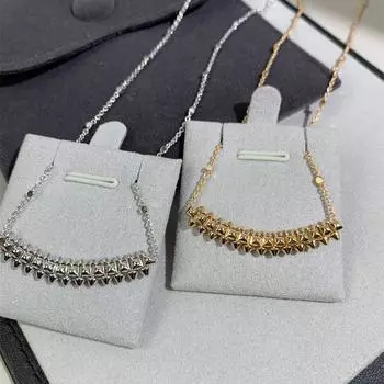 Европейские роскошные ювелирные изделия из стерлингового серебра 925 пробы, ожерелье с гвоздями ивы, женская мода, подвеска из розового золота, классический брендовый подарок для вечеринки 45cm