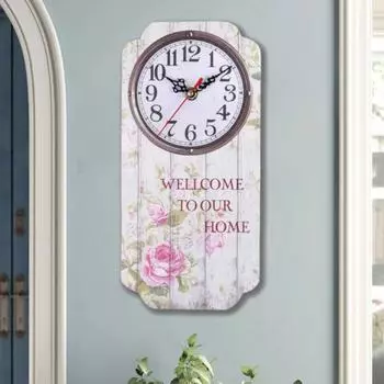 Европейские винтажные прямоугольные деревянные настенные часы для гостиной, спальни, настенные часы для бара, кофейни, столовой