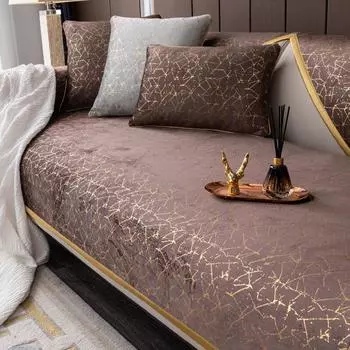 Европейские высококачественные чехлы для диванов, роскошные синельные универсальные нескользящие кожаные диванные подушки, защита для мебели, чехлы для гостиной 70x70