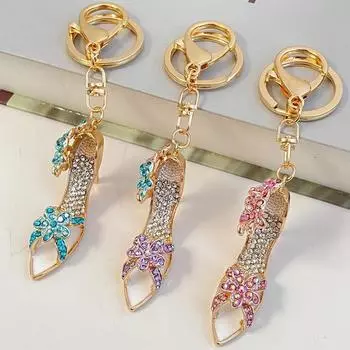 Европейский 2024 новый индивидуальный элегантный модный брелок для ключей красочные брелки на высоком каблуке автомобильный брелок подвески женские сумки аксессуары 13 cm розовый
