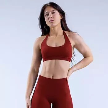 Европейский-американский бесшовный бюстгальтер с открытой спиной и бретелью через шею для женщин M