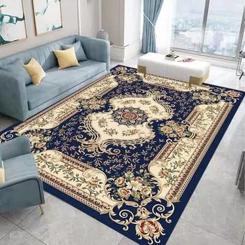 Европейский американский ковер для гостиной, ретро-цветочный домашний коридор, балкон, ванная комната, коврик, нескользящий диван, пол, большой декоративный ковер 40x60cm