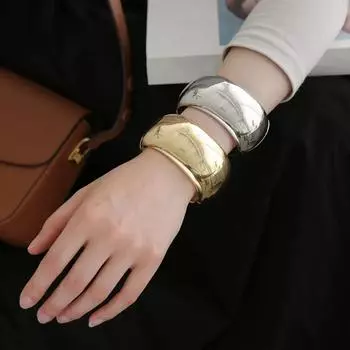 Европейский американский стиль широкий открытый браслет цинковый сплав цинковый сплав преувеличенный браслет уникальные манжеты браслеты подарок StyleB