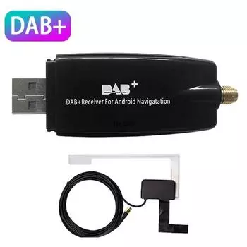 Европейский автомобильный радиоприемник DAB+ Box Цифровая радиостанция DAB-приемник Антенна USB-интерфейс Портативный для Android 5.1