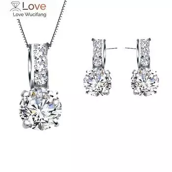 Европейский бренд JEMMIN Rainstone кулон ожерелье/серьги женские ювелирные наборы оптом