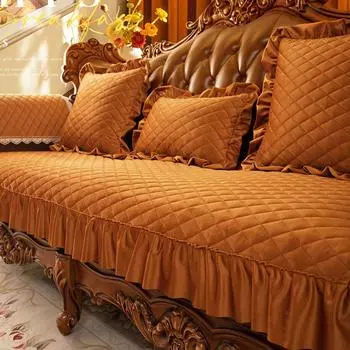 Европейский чехол для дивана, подушка, высококачественный плюш, нескользящая подушка, домашний декор, чехол для гостиной, защита мебели, чехол для дивана Hand towel 50x60