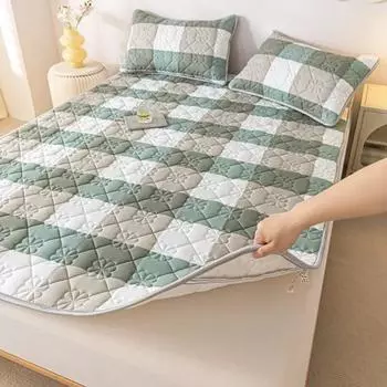 Европейский цветочный плед класса А для младенцев, соевый антибактериальный материал, защитный чехол для матраса, противоскользящий ремешок, противоскользящий дизайн частиц 90x190x30cm