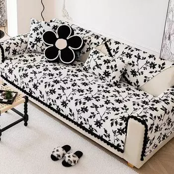 Европейский диван-полотенце из синели, жаккардовый комплект диванов, чехлы для диванов Four Seasons для гостиной, секционный диван, спинка, подлокотник, подушка 70x70cm 1pcs