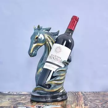 Европейский дом Статуя из смолы поделки голова лошади стойка для красного вина украшения для гостиной креативные украшения для дома