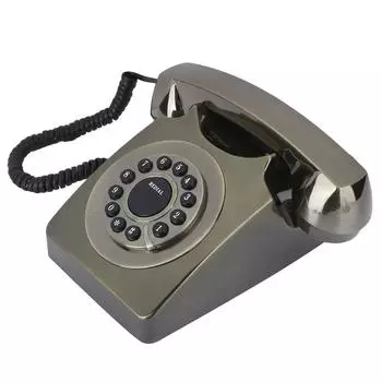 Европейский домашний винтажный многофункциональный телефон с высоким разрешением вызова, большая прозрачная кнопка, античная бронза бронзовый