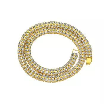 Европейский хип-хоп полный бриллиант с двойным рядом бриллиантов мужское индивидуальное ожерелье хип-хоп рэп хип-хоп дискотека танцевальное ожерелье популярный орнамент