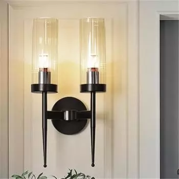 Европейский хрустальный настенный светильник в стиле минимализма для спальни, прикроватный светильник, гостиная, телевизор, фон, домашний декор, светодиодное внутреннее освещение Cold white light