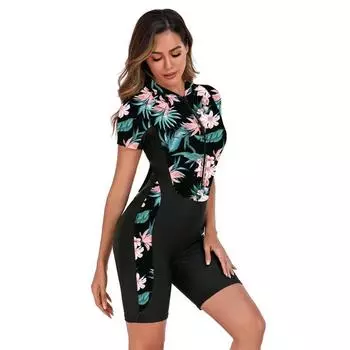 Европейский и американский цельный купальник для серфинга, женский купальник большого размера S жёлтый