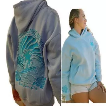 Европейский и американский флисовый свитер с капюшоном женские толстовки с капюшоном осенне-зимний топ свободные буквы XS