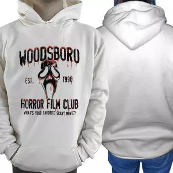 Европейский и американский Хэллоуин Крик Печатный топ с длинными рукавами Женский повседневный свитер с капюшоном Американская драма Круглый вырез с длинными рукавами Толстовка XS