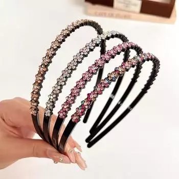 Европейский и американский хрустальный ретро-ободок для женщин и девочек, элегантный ободок для волос для свадебной вечеринки, аксессуары для волос one size белый