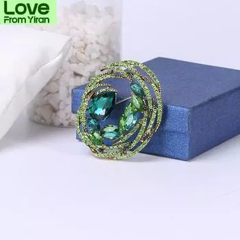 Европейский и американский креативный преувеличенный стиль супер-флеш-кольцо со стразами роскошная брошь со стразами