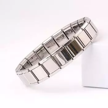 Европейский и американский модный браслет из нержавеющей стали, съемный эластичный браслет серебряный