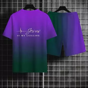 Европейский и американский модный мужской комплект из двух предметов S