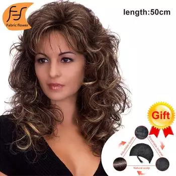 Европейский и американский модный парик горячего стиля для женщин с длинными вьющимися волосами, головные уборы из химического волокна