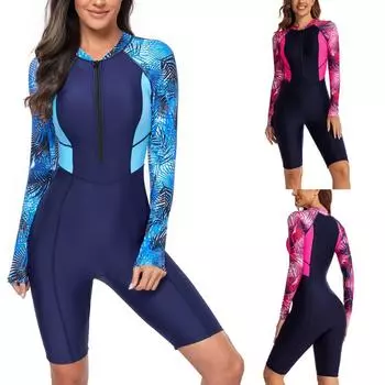 Европейский и американский модный плотный цельный костюм для серфинга на молнии S темно-синий