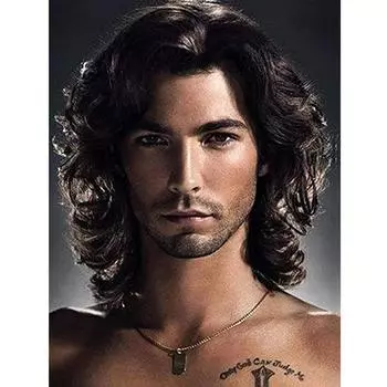 Европейский и американский мужской винтажный модный передний кружевной термостойкий повседневный парик с естественным видом и боковой частью, короткий кудрявый коричневый парик