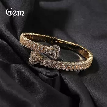 Европейский и американский новый браслет в стиле хип-хоп, индивидуальный стиль Ins, инкрустированный цирконом, кубинский браслет Love