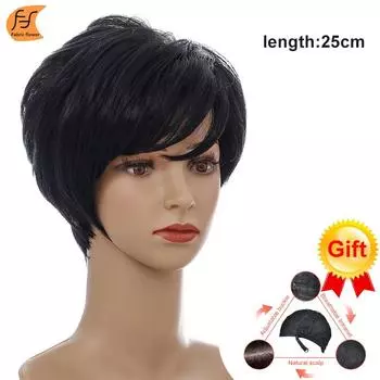 Европейский и американский новый парик, женские косые челки, модные комплекты коротких прямых волос