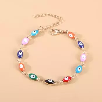 Европейский и американский новый продукт популярный браслет модный сплав браслет капающий масляный глаз браслет женский браслет 17CM