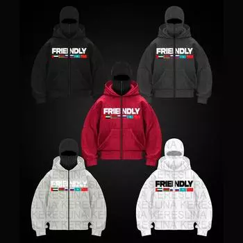 Европейский и американский новый уличный флаг с буквенным принтом в стиле хип-хоп, уникальный дизайн, двойная шапка, ветрозащитная и теплая толстовка с капюшоном S чёрный