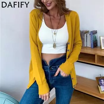 Европейский и американский осенне-зимний женский кардиган на пуговицах с длинными рукавами, женский вязаный свитер, пальто