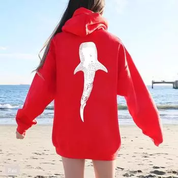 Европейский и американский осенне-зимний женский свитшот с капюшоном, свободный однотонный топ с буквенным принтом, утолщенный флисовый свитер S красный