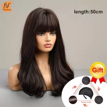 Европейский и американский парик Sweet Style Ци Лю Хай, средний и длинный черный парик из химического волокна