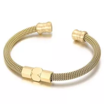 Европейский и американский персонализированный мужской браслет в стиле рок-н-ролл в стиле хип-хоп с пружинным кабелем из титановой стали