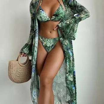 Европейский и американский раздельный бикини, сексуальный купальник S