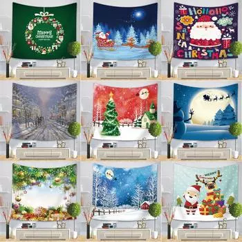 Европейский и американский рождественский гобелен с милым мультяшным стариком, Рождественский гобелен, пляжное полотенце 100x75cm