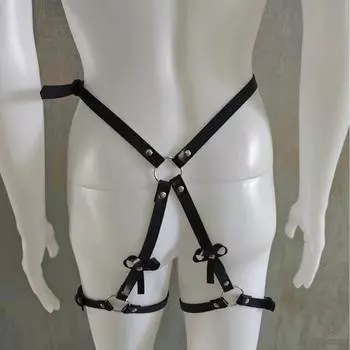 Европейский и американский сексуальный кожаный пояс-бант для женщин - Модный эротический аксессуар для фиксации, подчеркивающий бедра