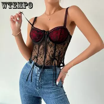 Европейский и американский стиль, сексуальное красное вино, кружевные ремни, стальное кольцо, небольшой слинг из рыбьей кости S чёрный