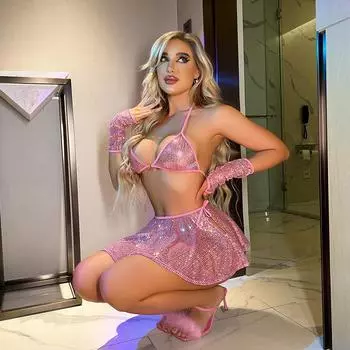 Европейский и американский танцевальный костюм для ночного клуба Jiani с блестками: Откровенный комплект нижнего белья для женщин