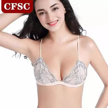 Европейский и американский трансграничный бюстгальтер с неметаллическими кольцами, легкое и дышащее нижнее белье с треугольными чашками и мягкой чашкой для женщин, дышащее кружево S
