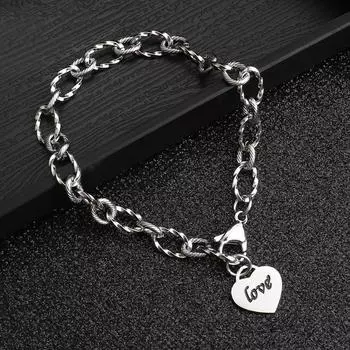 Европейский и американский женский браслет в форме сердца Ai Xin Браслет LOVE из титановой стали