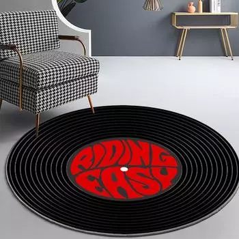 Европейский классический музыкальный принт круговой ковер для дома, гостиной, спальни, ванной комнаты, украшение пола, противоскользящий ковер 40CM