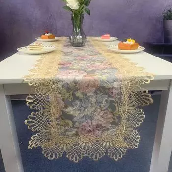 Европейский кружевной стол с флагом из жаккардовой ткани, легкий роскошный домашний прямоугольный журнальный столик, тумба под телевизор, скатерть, пылезащитный чехол 40*100