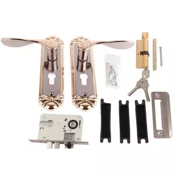 Европейский прочный цилиндр замка дверной ручки с ключами белый