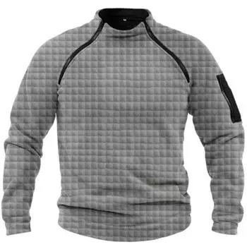 Европейский размер мужская толстовка с капюшоном на осень-зиму однотонный свитер с воротником-стойкой для активного отдыха теплая дышащая спортивная одежда больших размеров мужские толстовки с капюшоном M