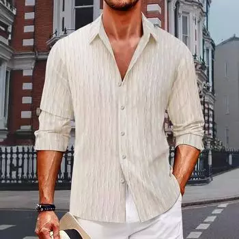 Европейский размер топы клетчатые однобортные мужские классические дышащие удобные клетчатые рубашки пляжные осенние повседневные жаккардовые рубашки с длинными рукавами S синий