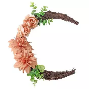 Европейский ретро-лунный венок, мягкое украшение для витрины магазина, украшение сцены фестиваля, имитация цветка для свадебной сцены розы красного