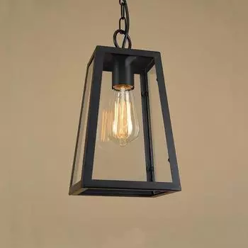 Европейский ретро ресторан/бар/кафе люстра открытый павильон/проход/коридор/сад двор подвесной светильник No E27 bulbs чёрный