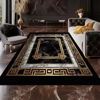 Европейский роскошный ковер для гостиной, большой площади, ковер, противоскользящий, спальня, декоративный ковер, моющийся, коврик для журнального столика в гостиной 60x90cm door mat